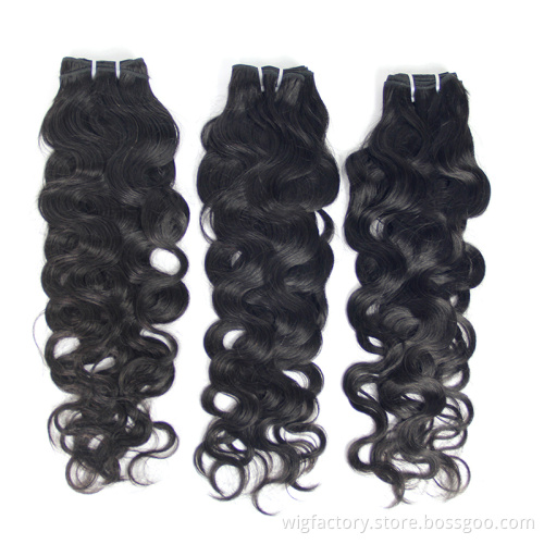 Tangle free 100 grams peruvian hair no processed  hair, natural wave 100% human hair bundles
